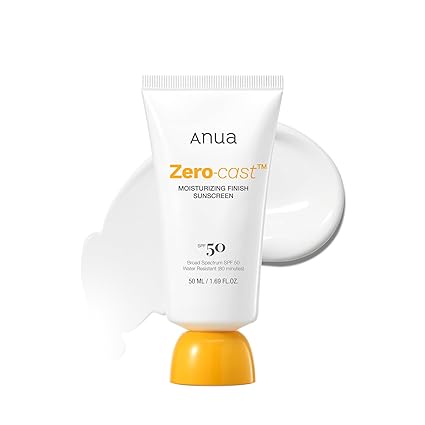 Anua Zero-Cast Moisturizing Finish Sunscreen,SPF 50,