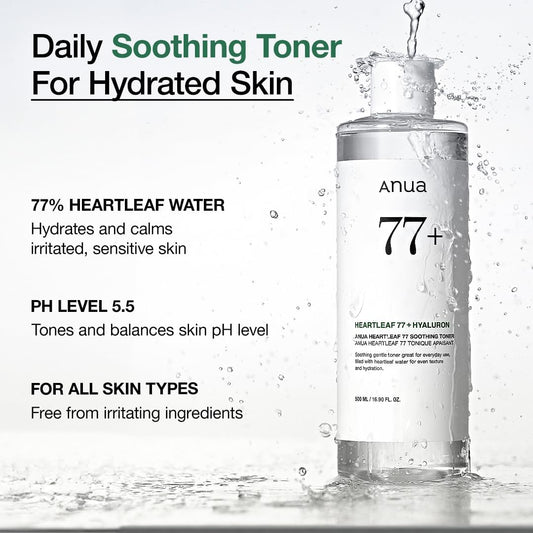 Anua Heartleaf 77 Soothing Toner I pH 5.5 Trouble Care, Calming Skin,