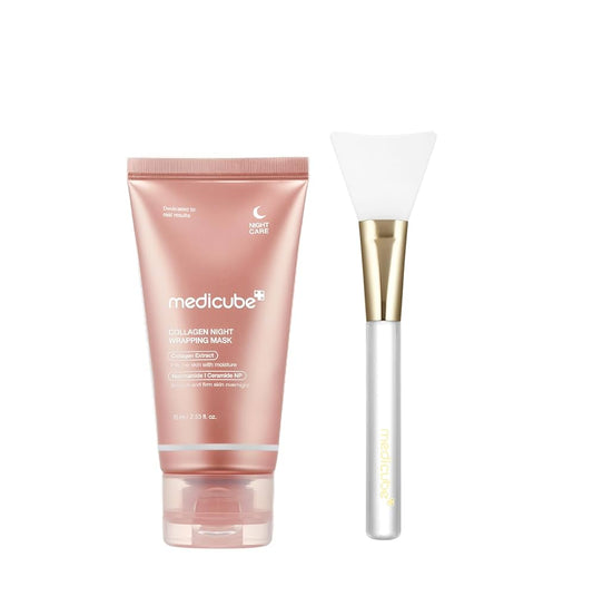 Medicube Collagen Night Wrapping Mask with jelly brush