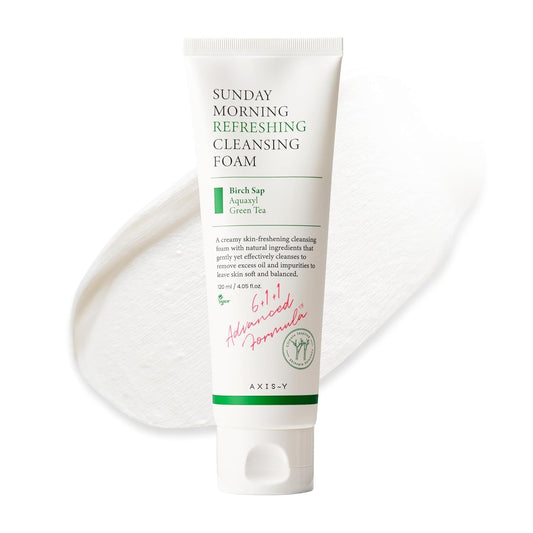 AXIS-Y Sunday Morning Refreshing Cleansing Foam (Birch Sap Aquaxyl Green Tea) 120 ml