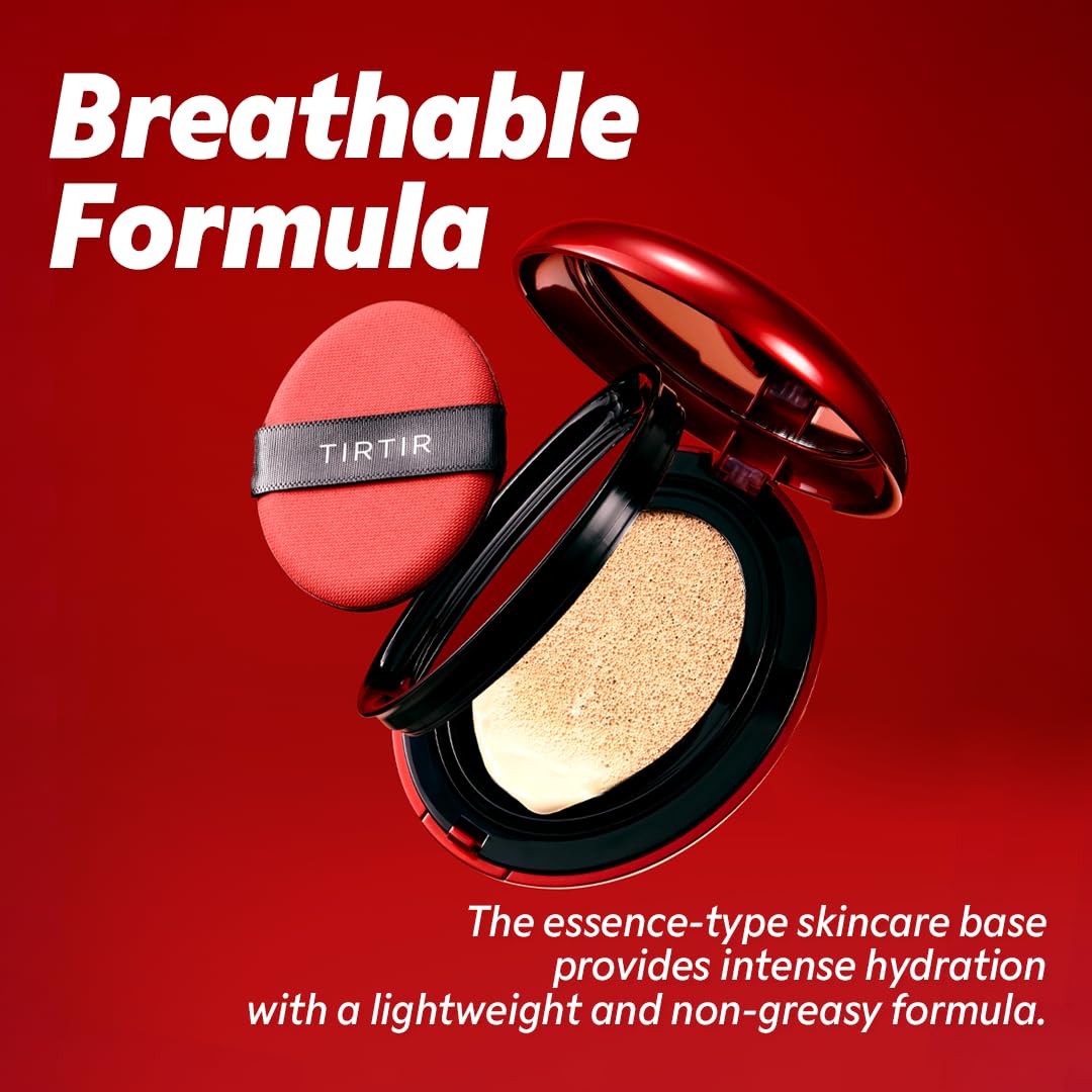 TIRTIR Mask Fit Red Cushion Foundation – Full Coverage, Weightless, Satin Glow Finish