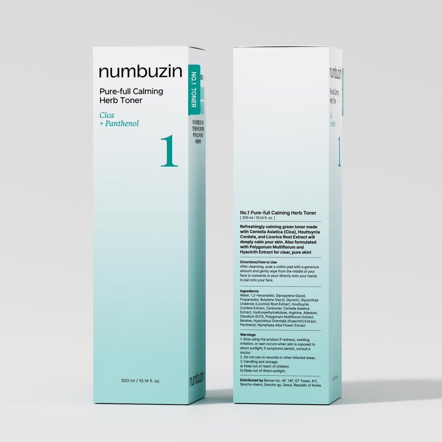 numbuzin No.1 Pure-Full Calming Herb Toner - 300ml