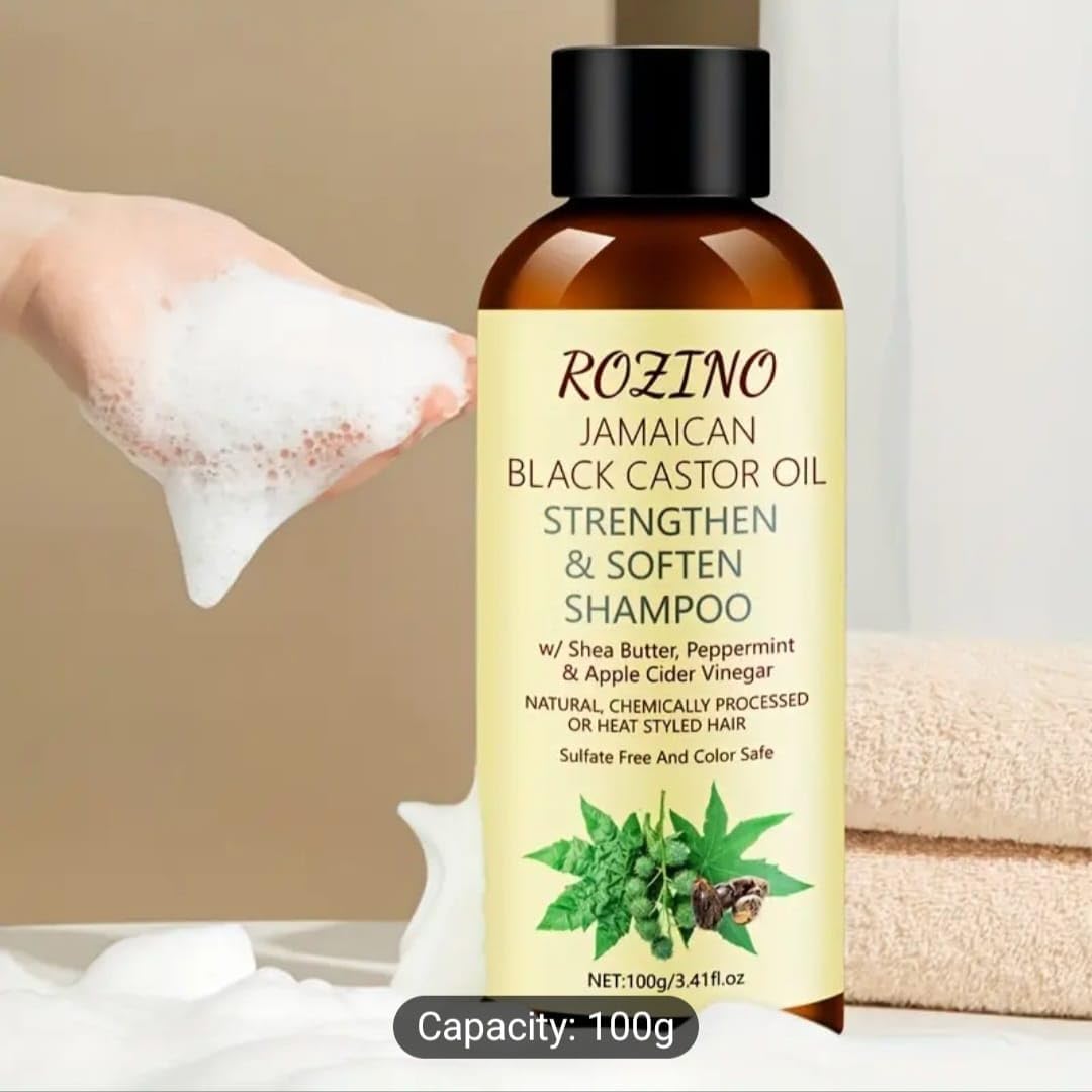 Jamaica Black Castor Oil Shampoo, Strengthening And Softening Shampoo, Deeply Cleanses And Softens Hair, Making Hair Look Soft, Silky, Long-lasting Moisturizing