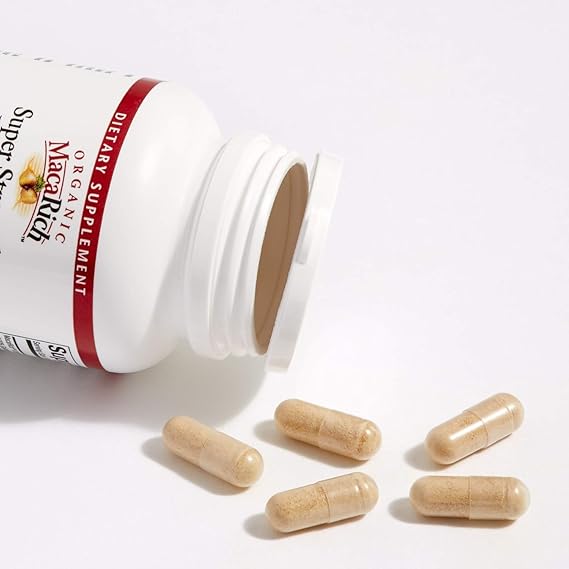 MacaRich by Natural Factors, Super Strength Power Maca, Superfruit Antioxidant Supplement with Ginseng, 90 capsules (90 servings)