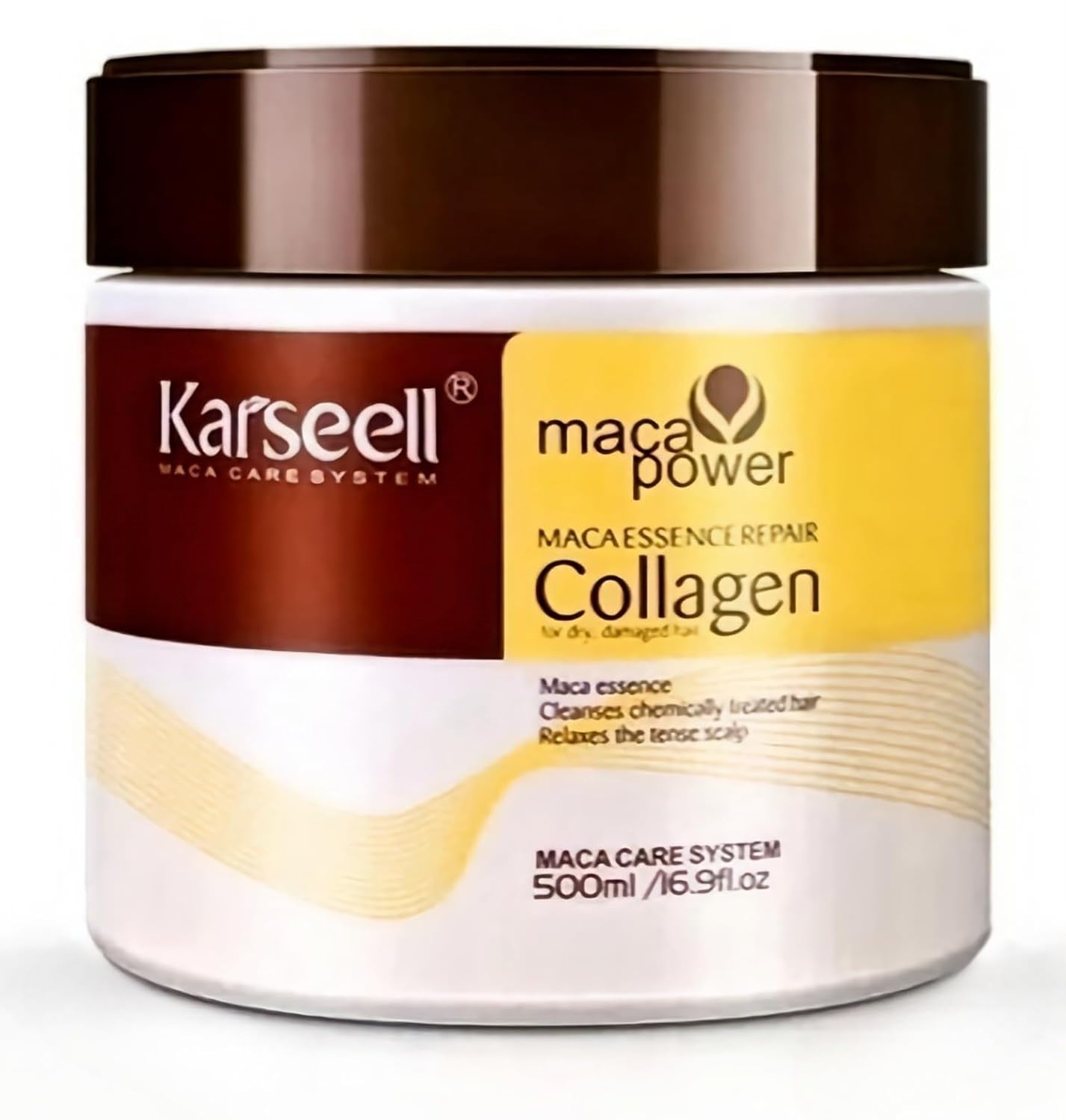 Karseell Hair Repair Set with Shampoo, Conditioner, and Maca Collagen Mask for Dry Damaged Hair (50.7 fl oz)