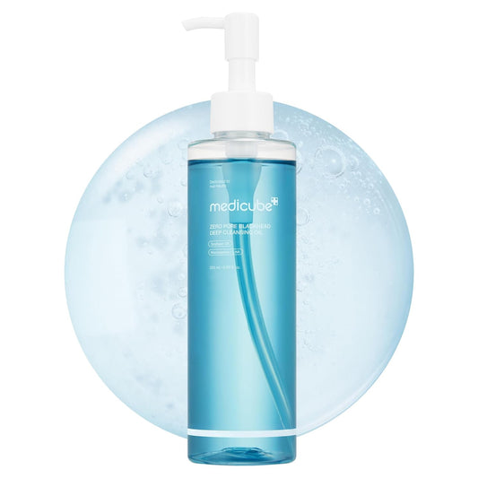 medicube Zero Pore Blackhead Deep Cleansing Oil | Makeup Remover for all skin types, Daily Moisture Facial Cleanser, Low-Irritation | Korean Skin Care (205ml / 6.93 fl.oz)