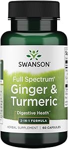 Swanson Full Spectrum Ginger & Turmeric 60 Capsules