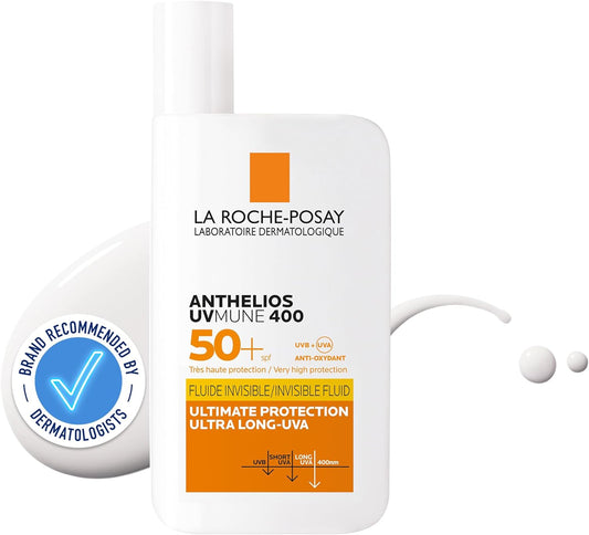 La Roche-Posay Anthelios UVMUNE 400 Invisible SPF 50+ Sunscreen – Ultra-Light Fluid (50ml)