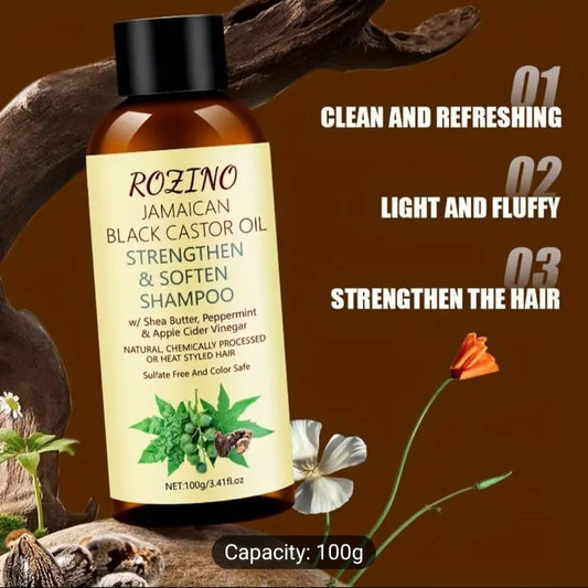 Jamaica Black Castor Oil Shampoo, Strengthening And Softening Shampoo, Deeply Cleanses And Softens Hair, Making Hair Look Soft, Silky, Long-lasting Moisturizing