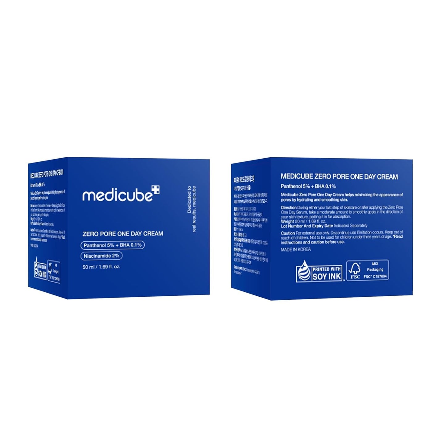 Medicube Zero Pore One-Day Cream 1.7 fl.oz - Visibly Smaller Pores, Controls Excess Oil - Pore Refining Cream with Panthenol, Salicylic Acid, and Niacinamide - Korean Skincare
