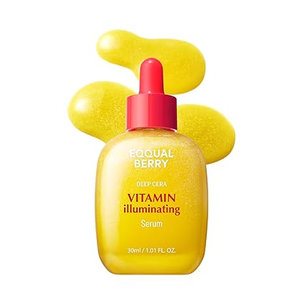 EQQALBERRY Vitamin Illuminating Serum – 40% Acerola, Niacinamide, Arbutin & Ceramide – Brightening & Hydrating Serum for Even Skin Tone