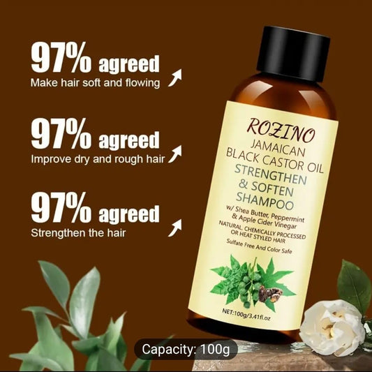 Jamaica Black Castor Oil Shampoo, Strengthening And Softening Shampoo, Deeply Cleanses And Softens Hair, Making Hair Look Soft, Silky, Long-lasting Moisturizing