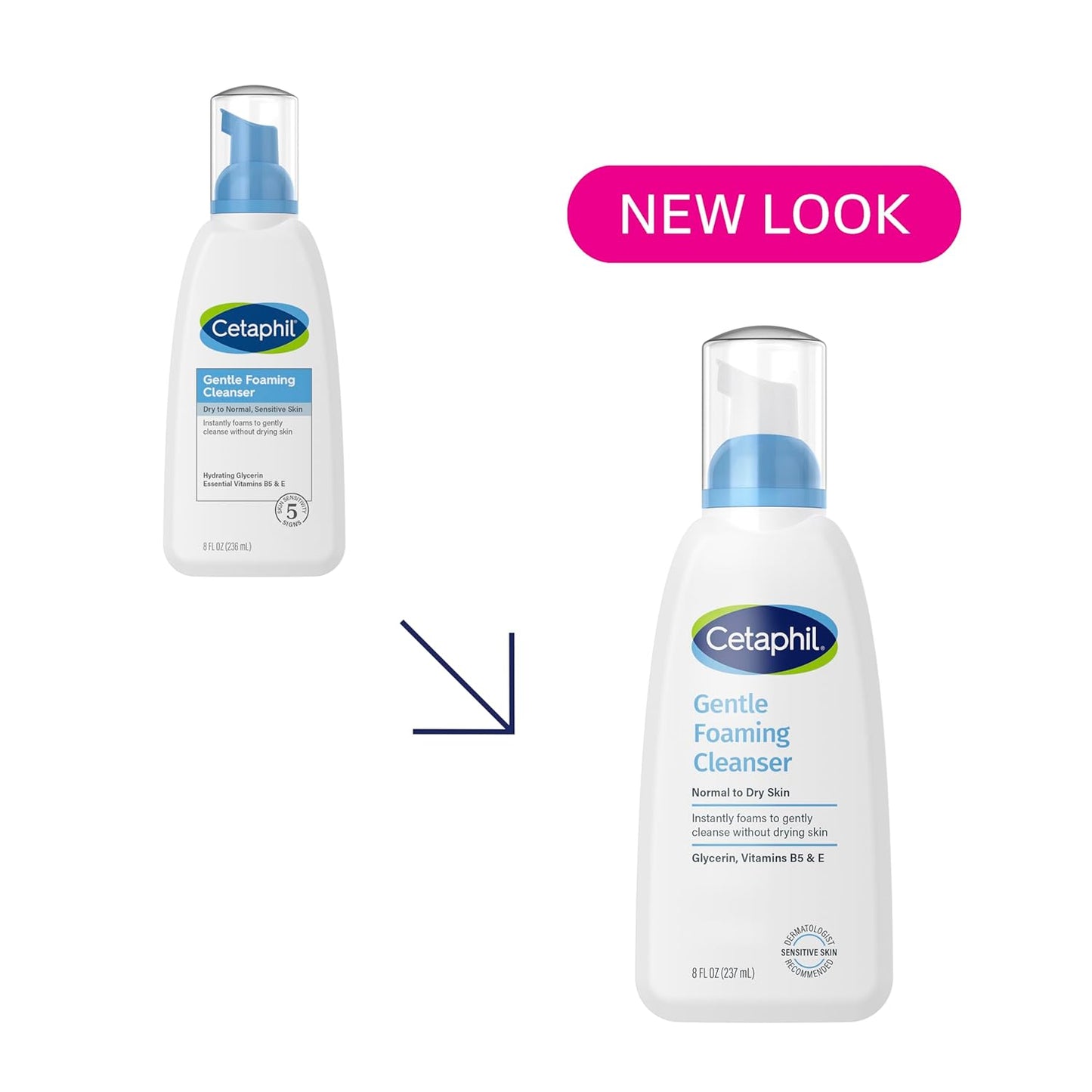 Cetaphil Gentle Foaming Cleanser (Dry to Normal, Sensitive Skin) 236ml