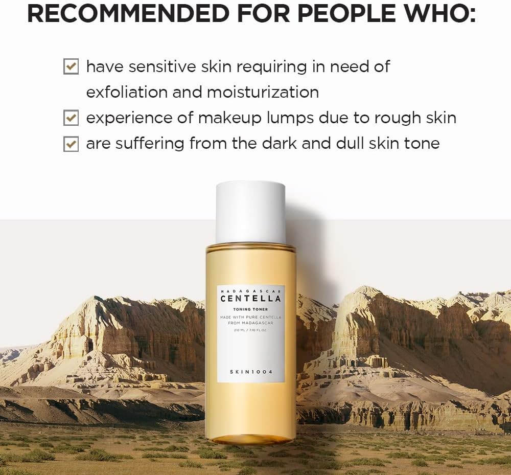 SKIN1004 Madagascar Centella Toning Toner – 7.10 fl.oz (210ml) | Daily Soothing Care for Sensitive & Acne-Prone Skin