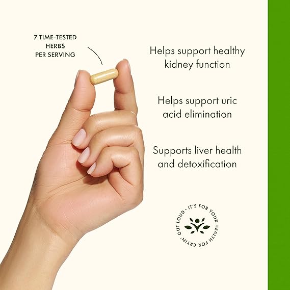 Swanson Uric Acid Cleanse - Natural Supplement Promoting Kidney Support - Features a Powerful Combination of 7 Herbs - (60 Veggie Capsules)