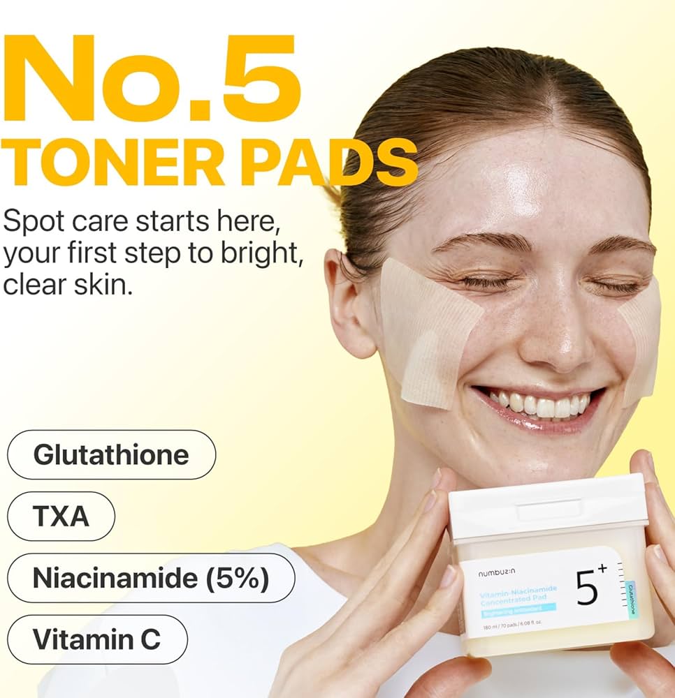 numbuzin No.5 Vitamin-Niacinamide Concentrated Toner Pads - 70 Pads
