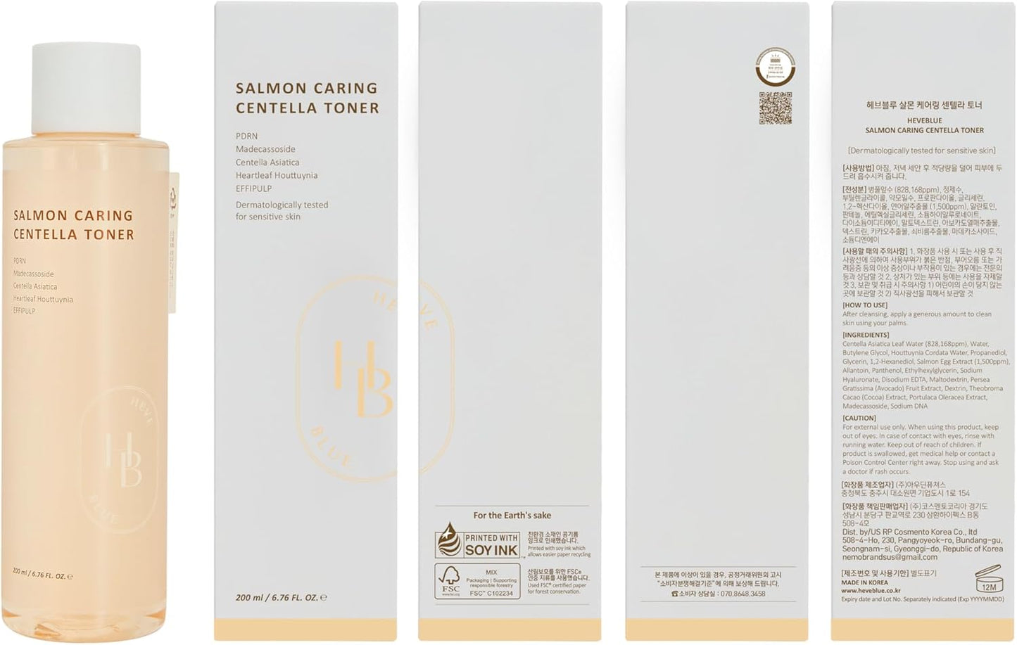 Salmon Caring Centella Toner - Salmon PDRN, pH 5.5, Salmon Egg Extract, Centella, Madecassoside, Restore and Rejuvenate, Refine Skin Texture, Low Irritation, Korean Skincare, K-Beauty