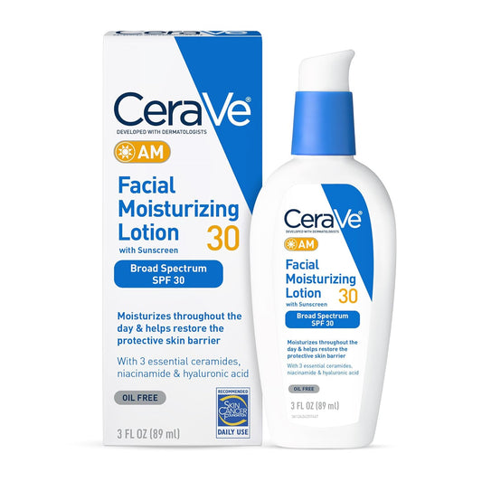 CeraVe Facial Moisturizing Lotion AM – 89 ml | SPF 30 | For Normal to Dry Skin