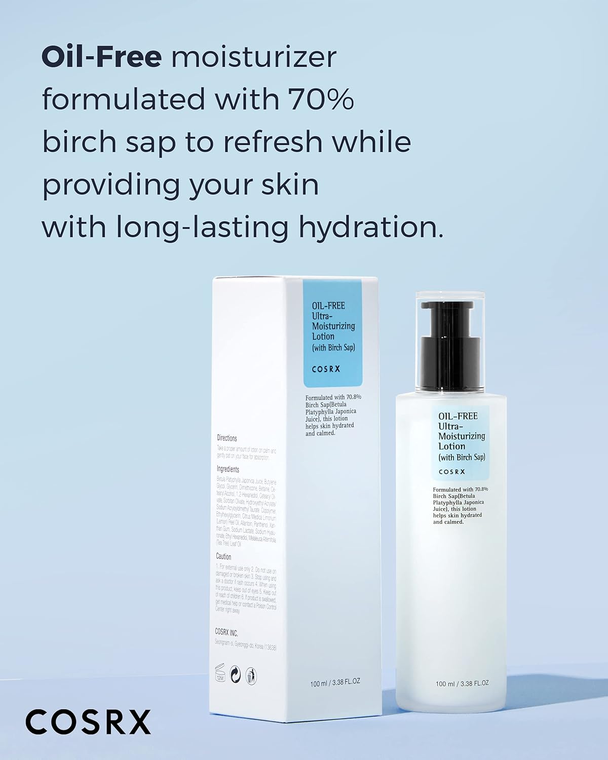 COSRX Oil-Free Ultra-Moisturizing Lotion (with Birch Sap) 100ml