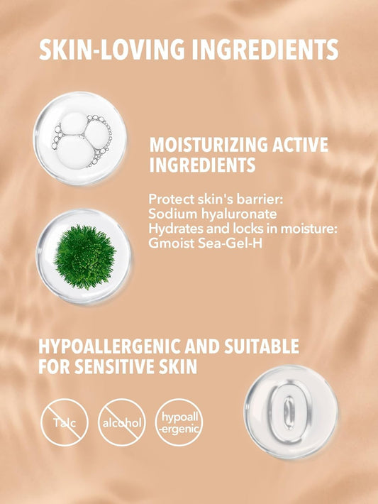 SHEGLAM Hydrating Cream Full Coverage Foundation Balm Long Lasting Concealer Face Foundation for Dry Skin - Chestnut