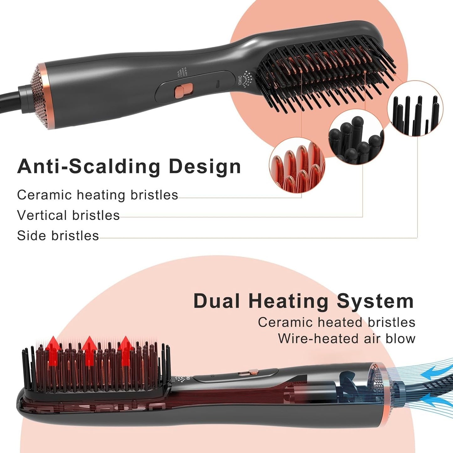 Joy Professional 3-in-1 Hair Styling Brush