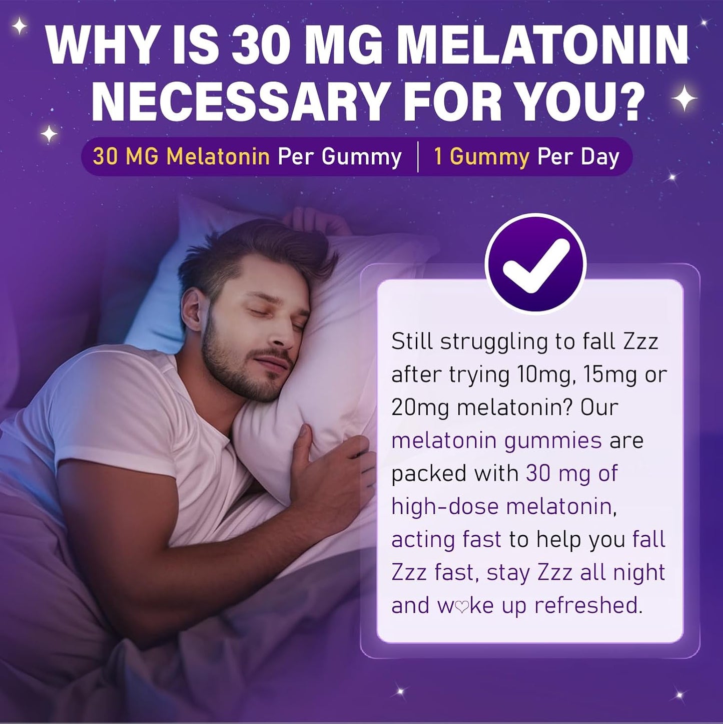 Melatonin 6 mg Fast Dissolve 60 Gummies | Nighttime Sleep Aid | Natural Berry Flavor |