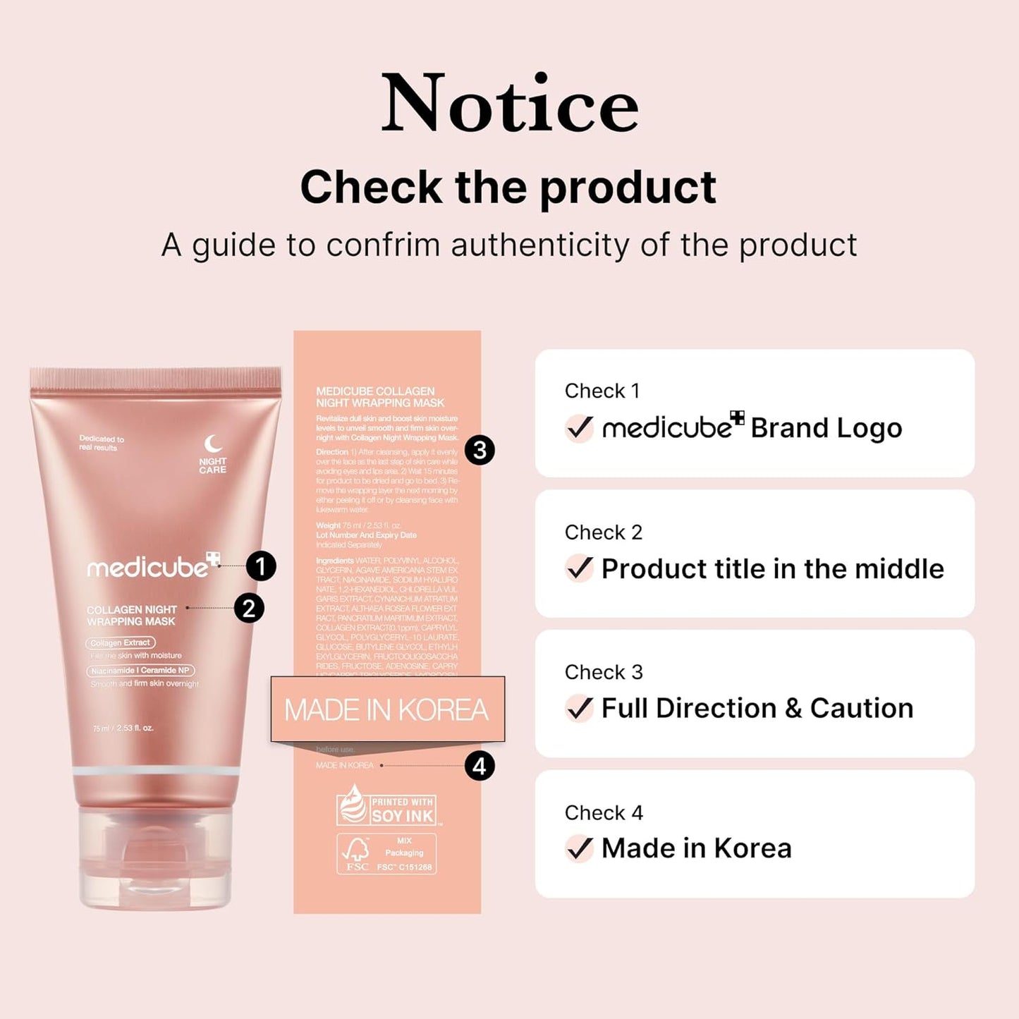 Medicube Collagen Night Wrapping Mask with jelly brush