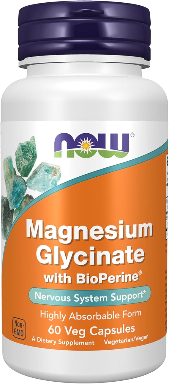 NOW Foods Supplements, Magnesium Glycinate 100 mg, Highly Absorbable Form, 60 Tablets