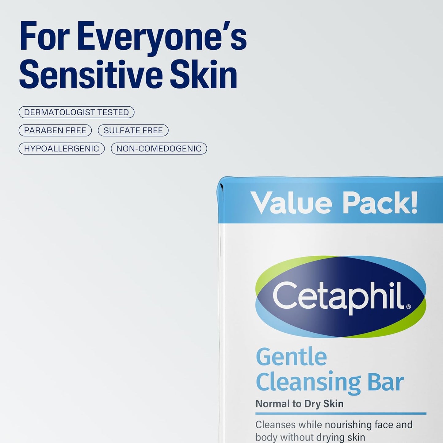 Cetaphil Gentle Cleansing Bar (Dry to Normal, Sensitive Skin) 127 g