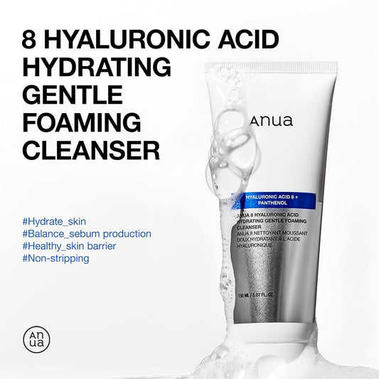 ANUA Hydrating Gentle Foaming Cleanser, Hyaluronic Acid,