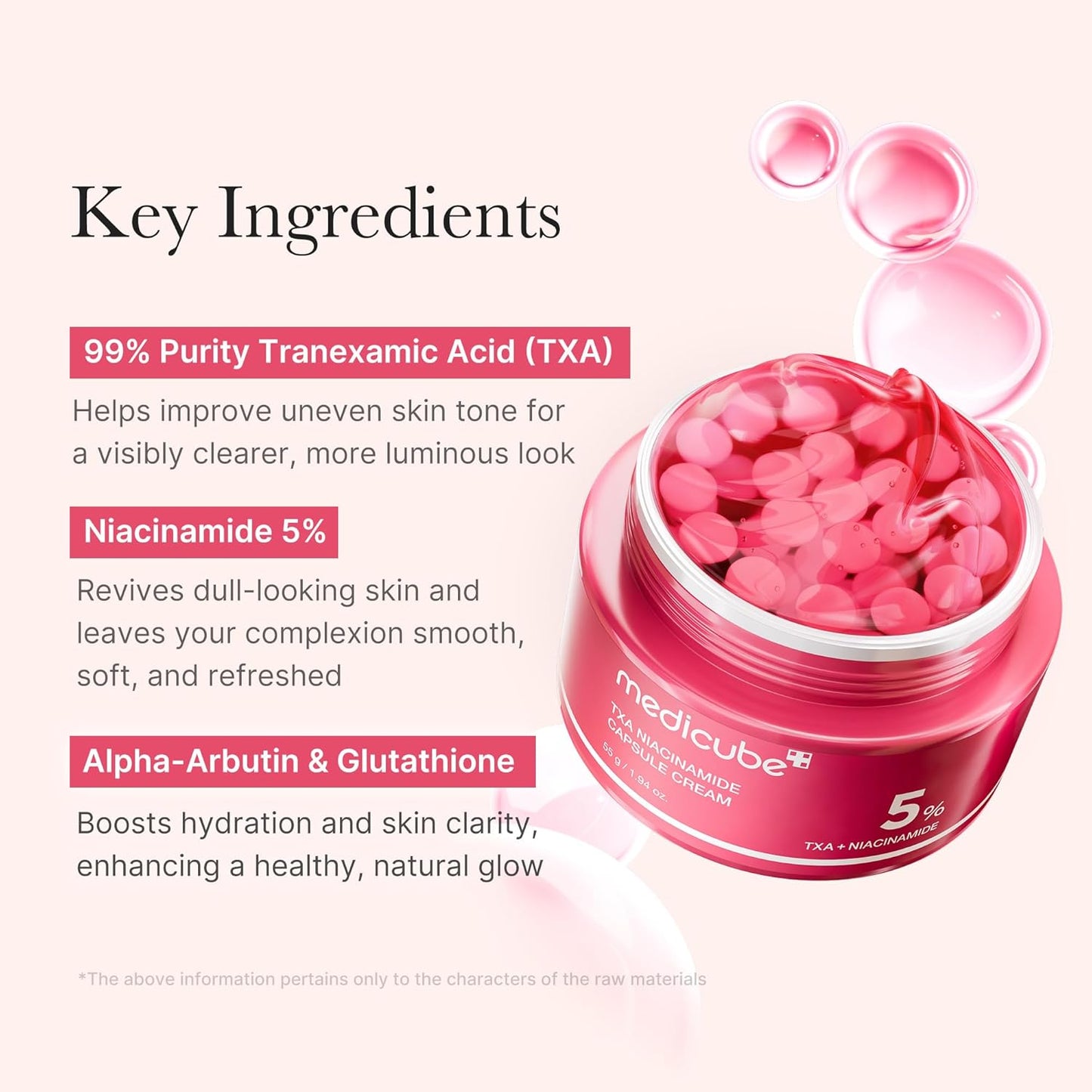 Medicube TXA+Niacinamide Capsule Cream – Dual Radiance Moisturizer for Uneven Skin Tone, Texture & Hydration (1.94 oz)