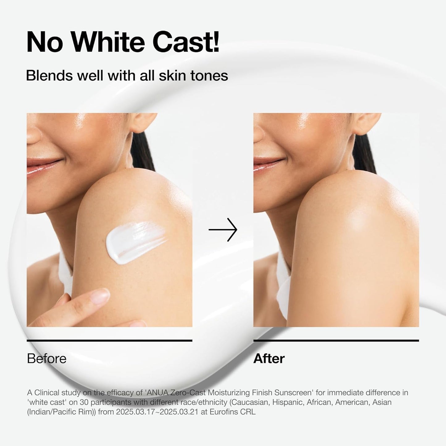 Anua Zero-Cast Moisturizing Finish Sunscreen,SPF 50,