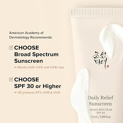 Beauty of Joseon Daily Relief Sunscreen – SPF 50+ PA++++ Soothing & Hydrating UV Protection (50 ml / 1.69 fl. oz.)