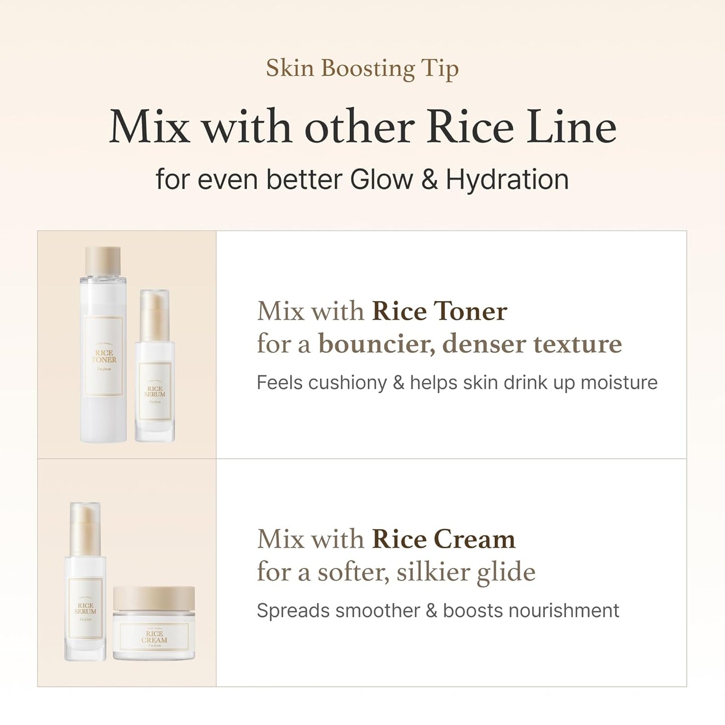 I'm from Rice Serum, Korean Fermented Rice Embryo Extract Boosts Collagen, Vitality, Radiant Glowing Skin, Niacinamide, Vitality to Dull Skin, Nourishing, Moisturizing