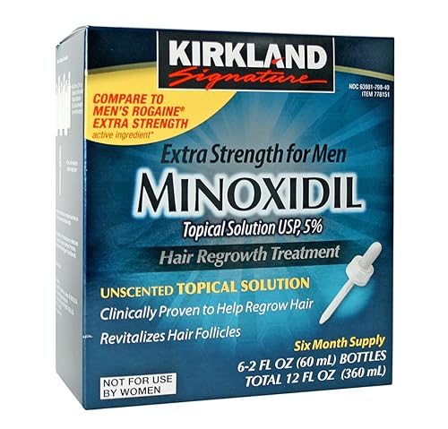 Kirkland Minoxidil 5% Extra Strength Hair Regrowth for Men, 12 Months Economy Pack