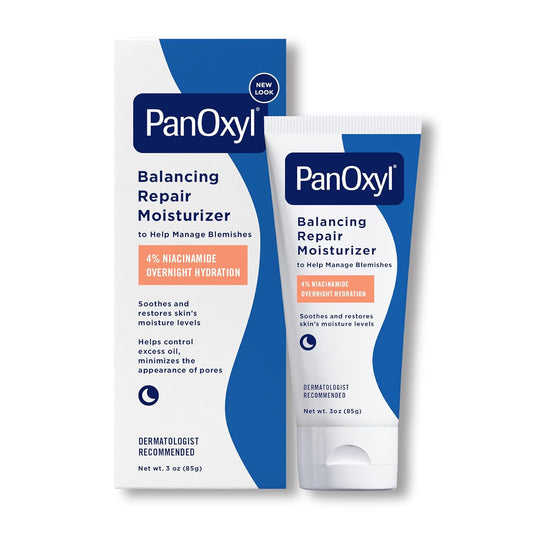 PanOxyl PM Balancing Repair Moisturizer With Niacinamide (Night Time Moisturizer for Acne-Prone Skin) 85 g