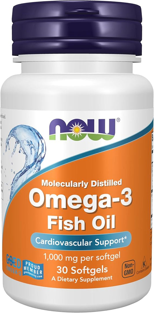 now  Omega-3  Fish Oil  (Cardiovascular Support)  30 Softgels