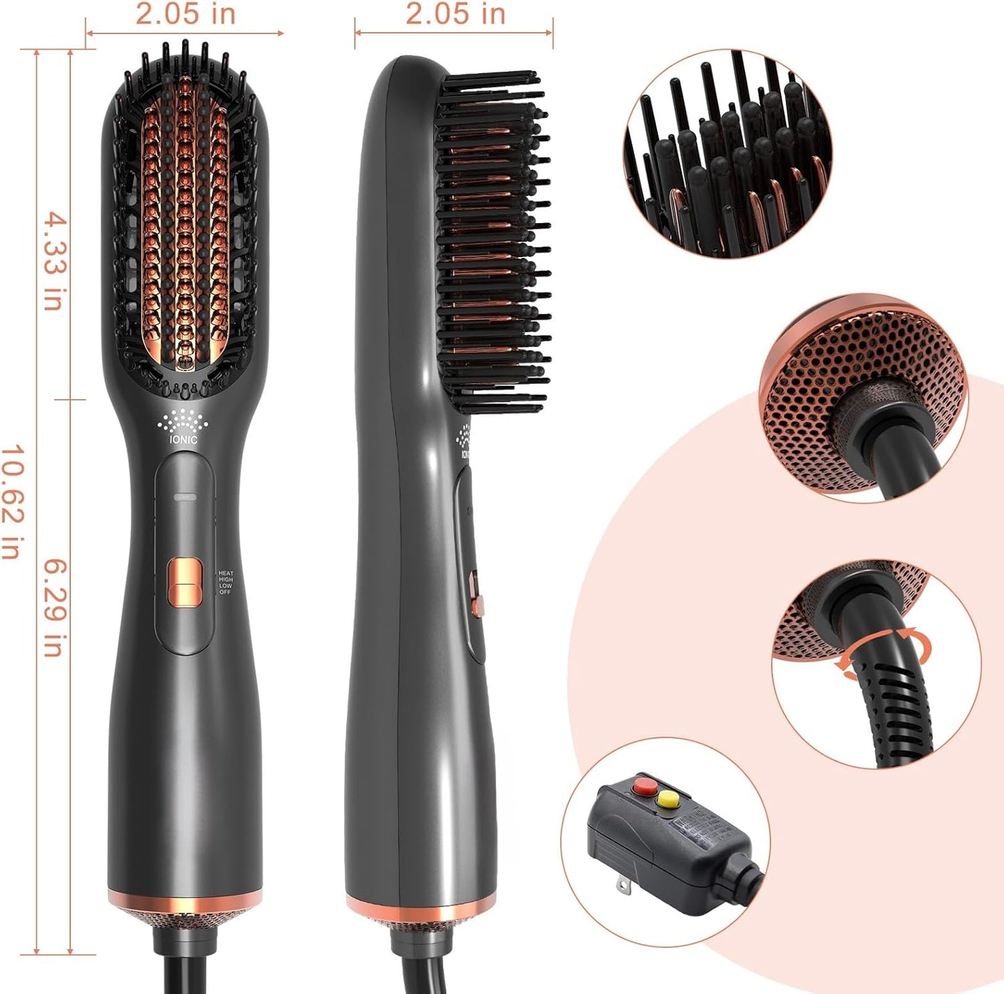 Joy Professional 3-in-1 Hair Styling Brush