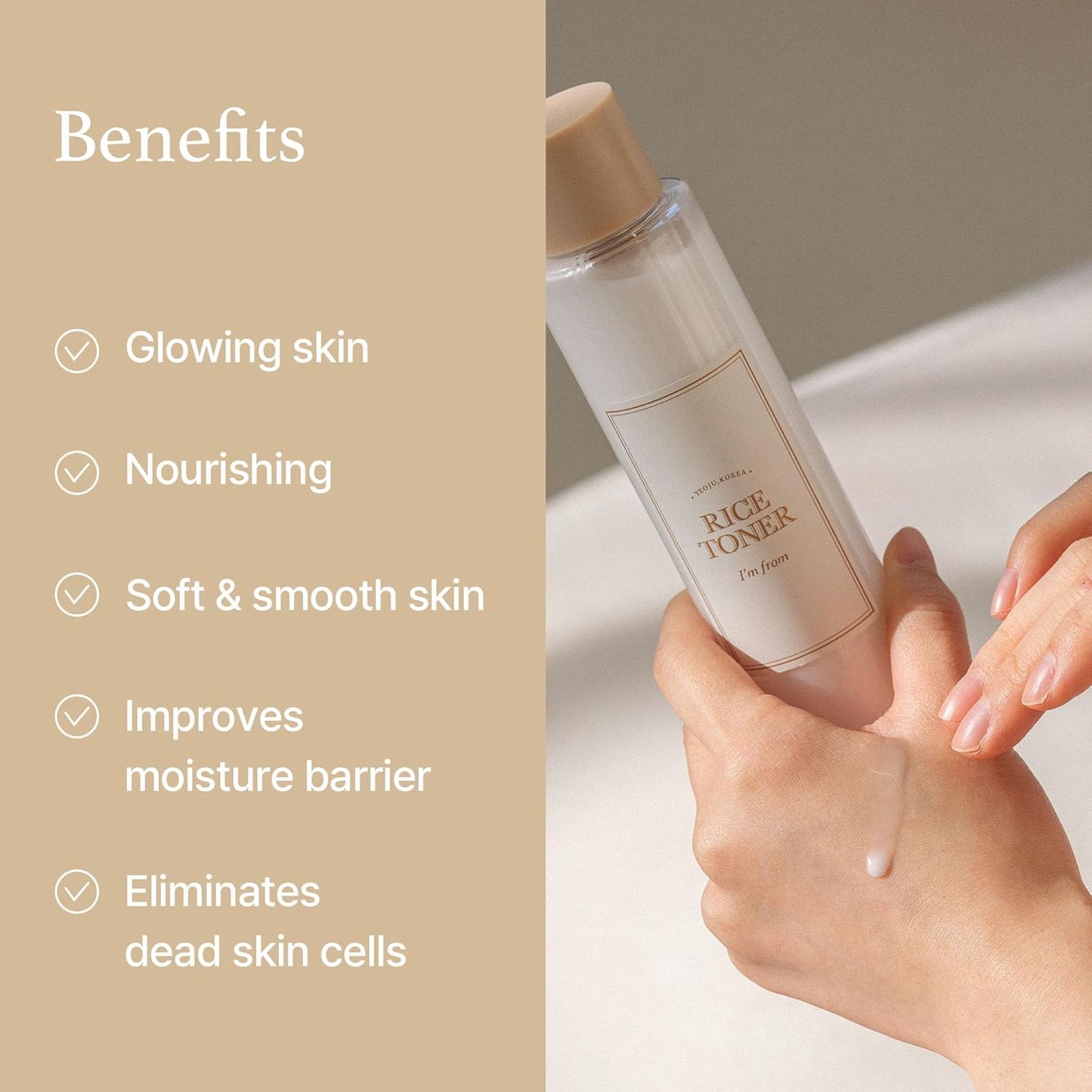 I'm From Rice Toner – 150ml | Milky Korean Toner with 77.78% Rice Extract & Niacinamide for Hydrating Glow