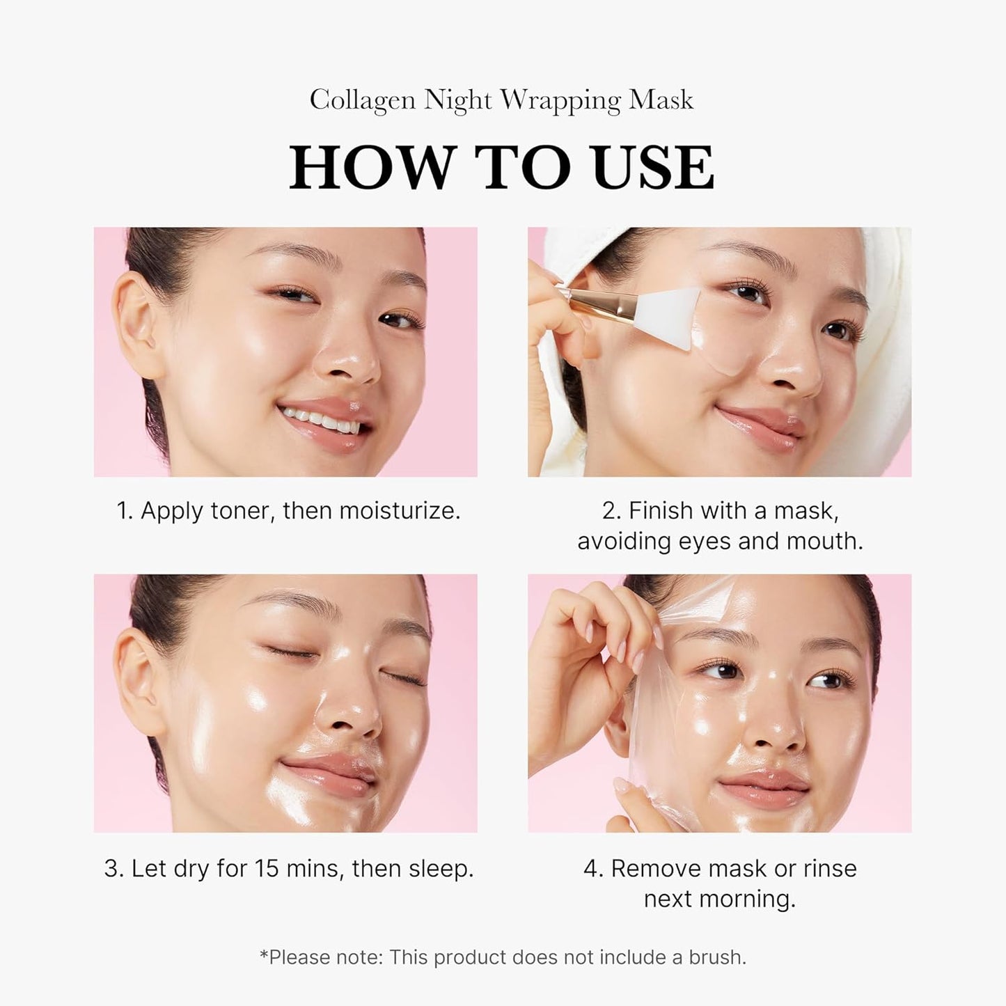 Medicube Collagen Night Wrapping Mask with jelly brush