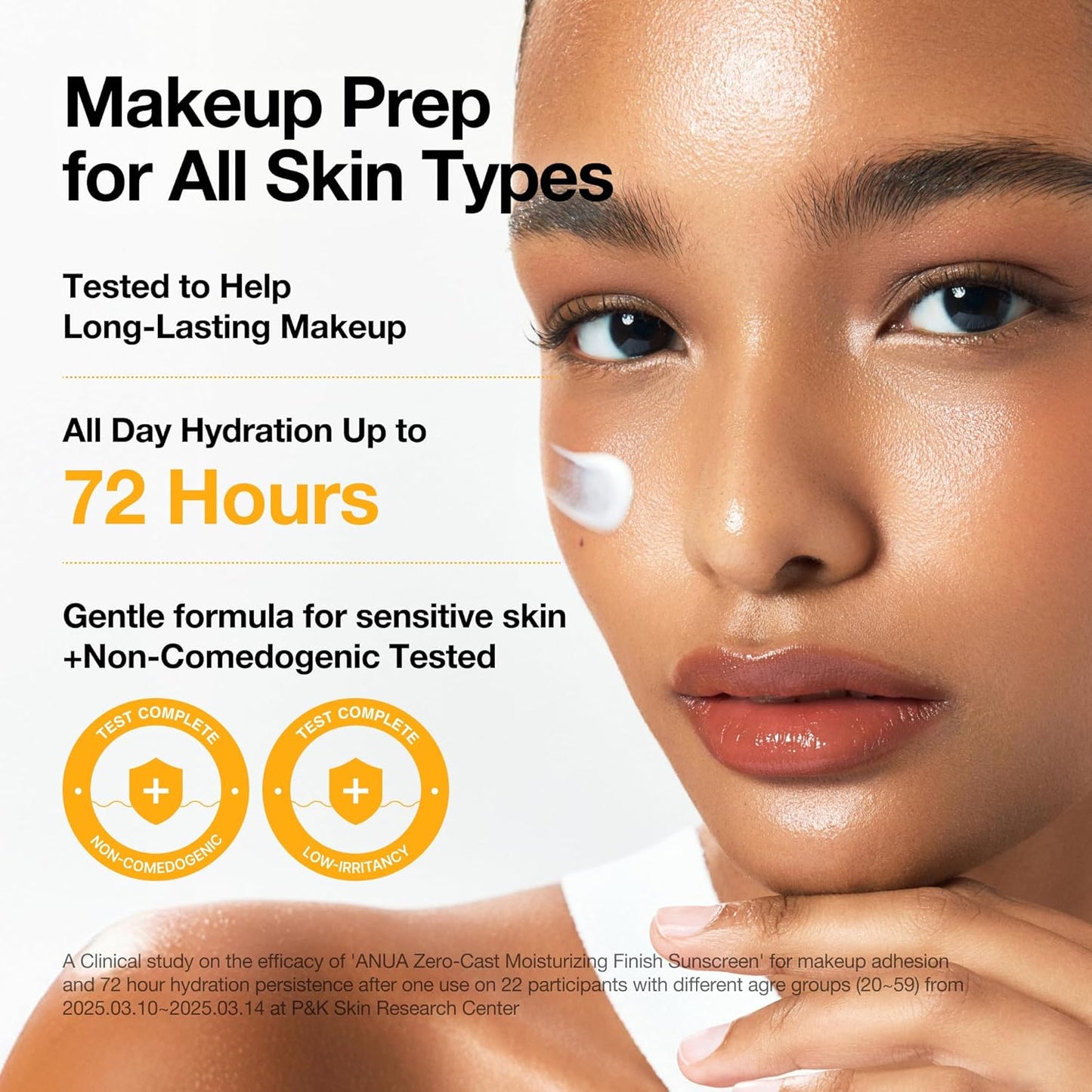 Anua Zero-Cast Moisturizing Finish Sunscreen,SPF 50,