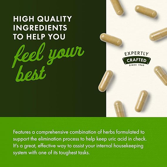 Swanson Uric Acid Cleanse - Natural Supplement Promoting Kidney Support - Features a Powerful Combination of 7 Herbs - (60 Veggie Capsules)