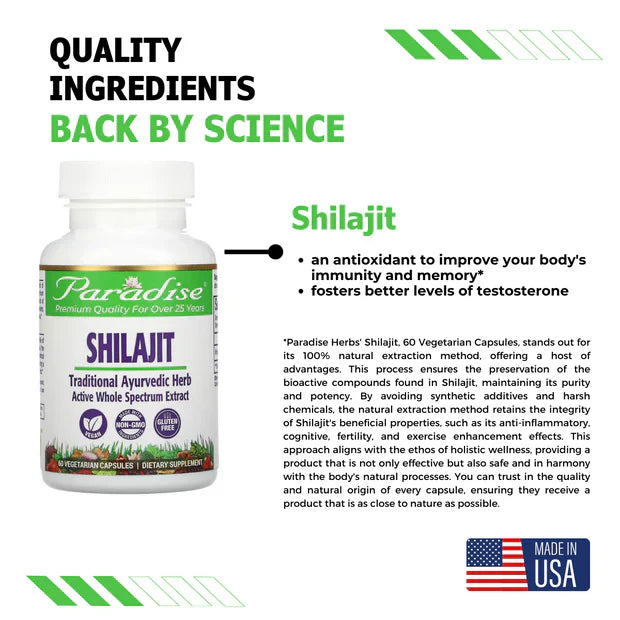 SHILAJIT  EXTRACT  dietary  supplement  60 caps