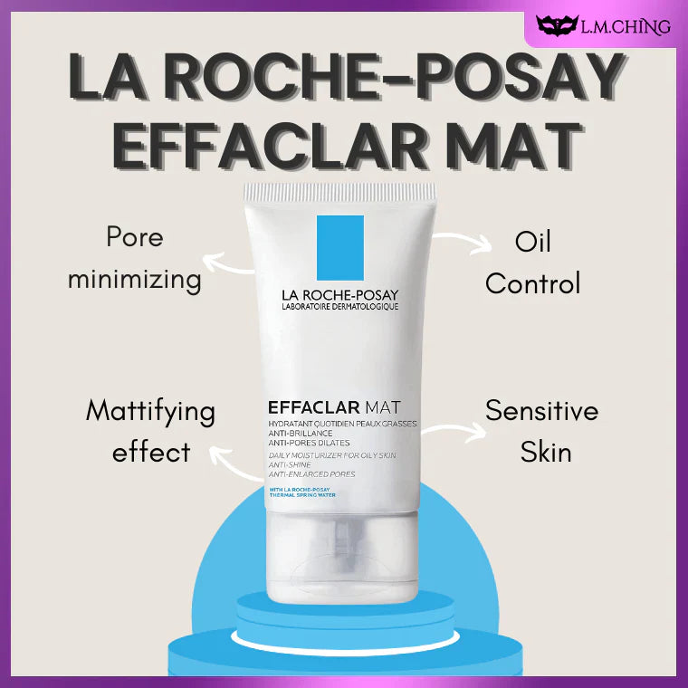 La Roche-Posay Effaclar Mat Daily Moisturizer for Oily Skin – Anti-Shine & Pore Minimizer