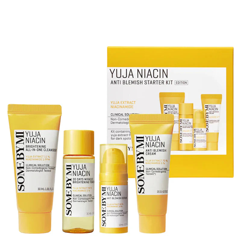 SOME BY MI, Yuja Niacin, Anti Blemish Starter Kit Edition, 4 Piece Kit