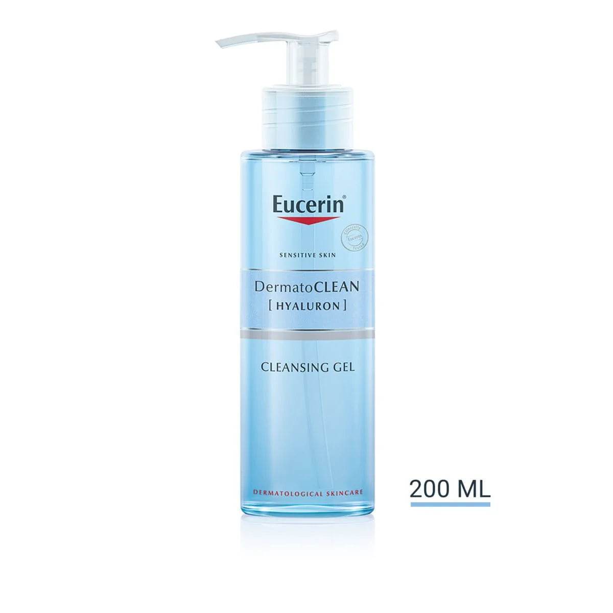 Eucerin DermatoCLEAN [HYALURON] Refreshing Cleansing Gel 200ml, Mild Face Wash Ideal for Sensitive Skin, Gentle Face Cleanser with Hyaluronic Acid, Moisturising and Refreshing Formula, Fragrance-Free