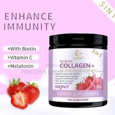 DUOZI Marine Collagen Powder with Biotin, Vitamin C, and Melatonin (258g size)