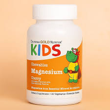 California Gold Nutrition Chewable Magnesium for Children, Cherry, 90 Vegetarian Tablets
