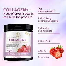 DUOZI Marine Collagen Powder with Biotin, Vitamin C, and Melatonin (258g size)