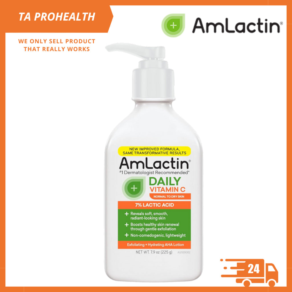AmLactin Daily Vitamin C Lotion – Brightening Body Lotion for Dry Skin